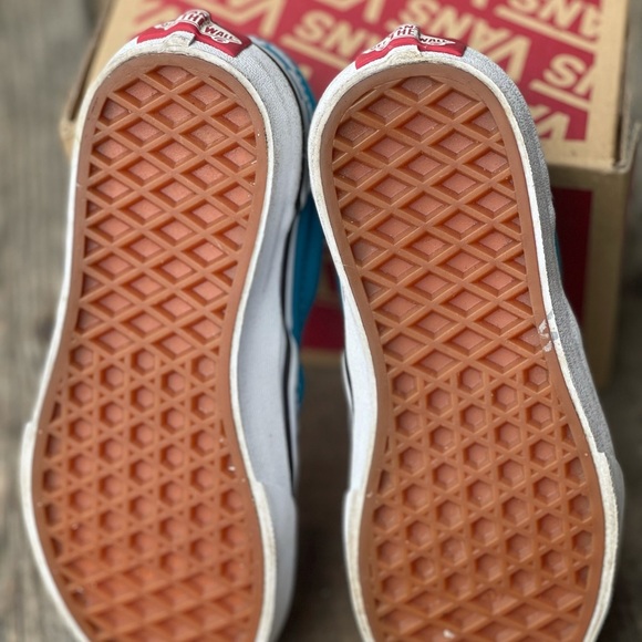 Vans checkerboard blue and white for kids - Picture 6 of 8